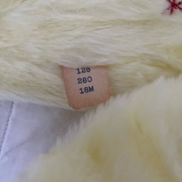 18 month old 18m Pale yellow BNWT fuzzy pixie coat jacket vintage - Picture 4 of 4
